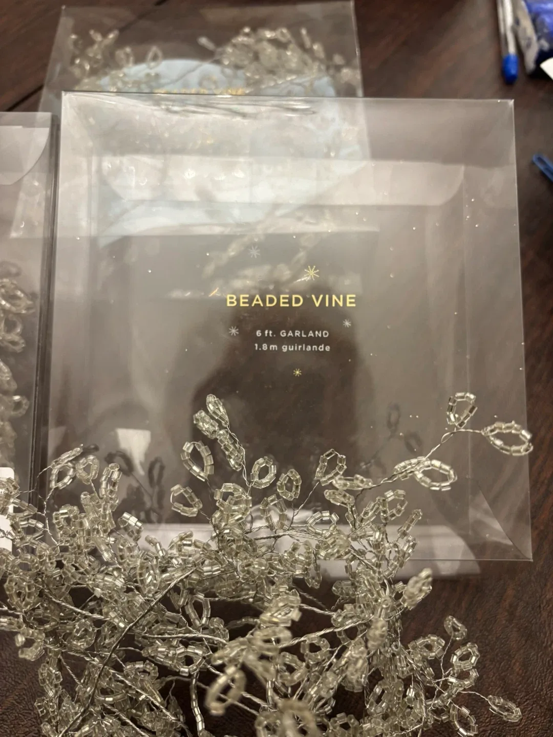 Brand New Pottery Barn Beaded Vine Christmas Garland - 6 ft image indicator(5)