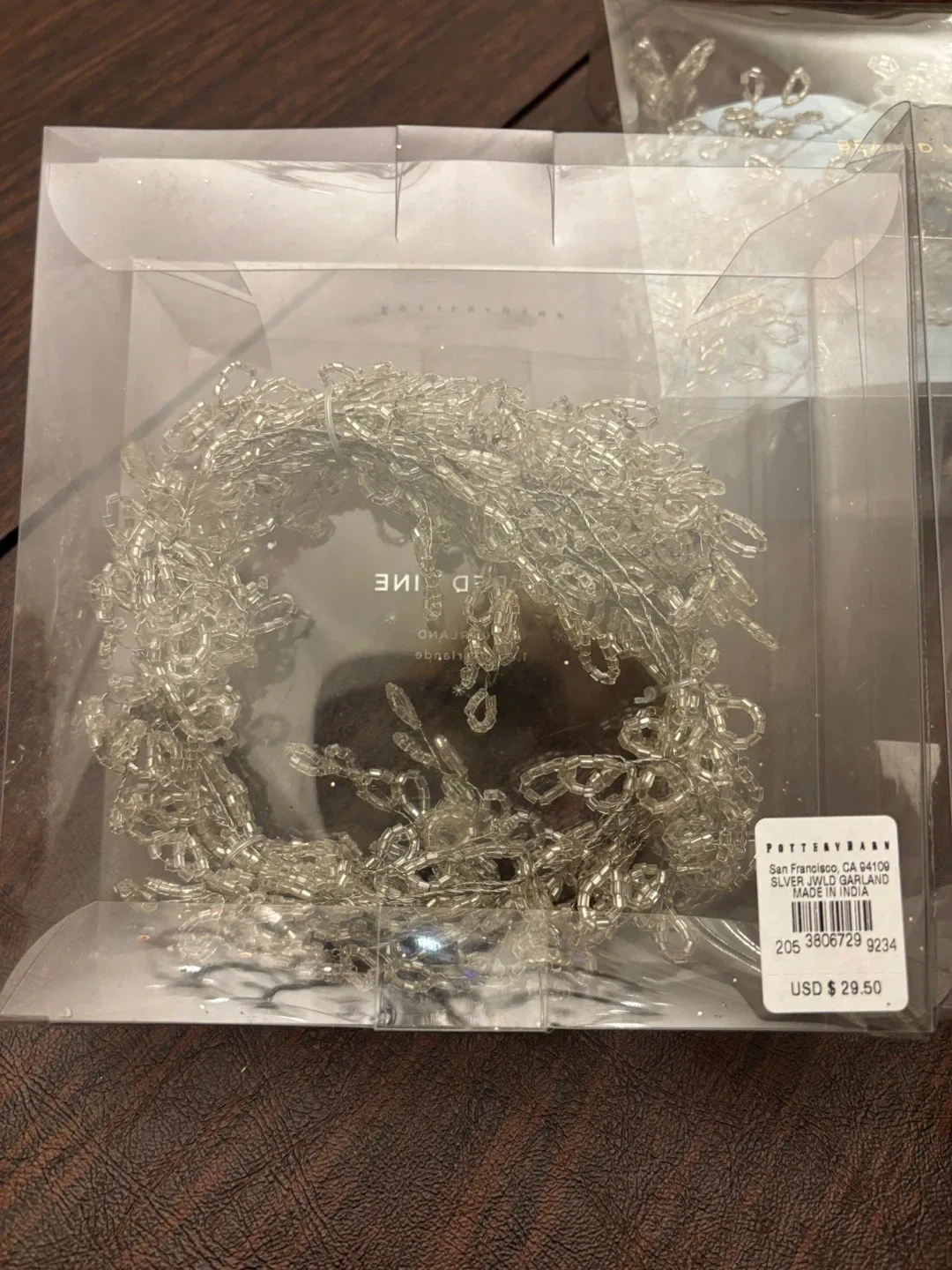 Brand New Pottery Barn Beaded Vine Christmas Garland - 6 ft image indicator(7)