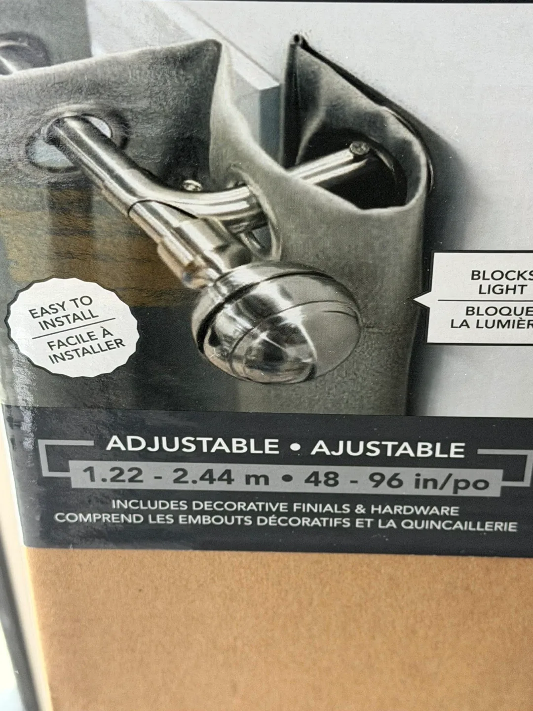 Couture ThermaPlus Blackout Curtain Rod - Adjustable image indicator(2)