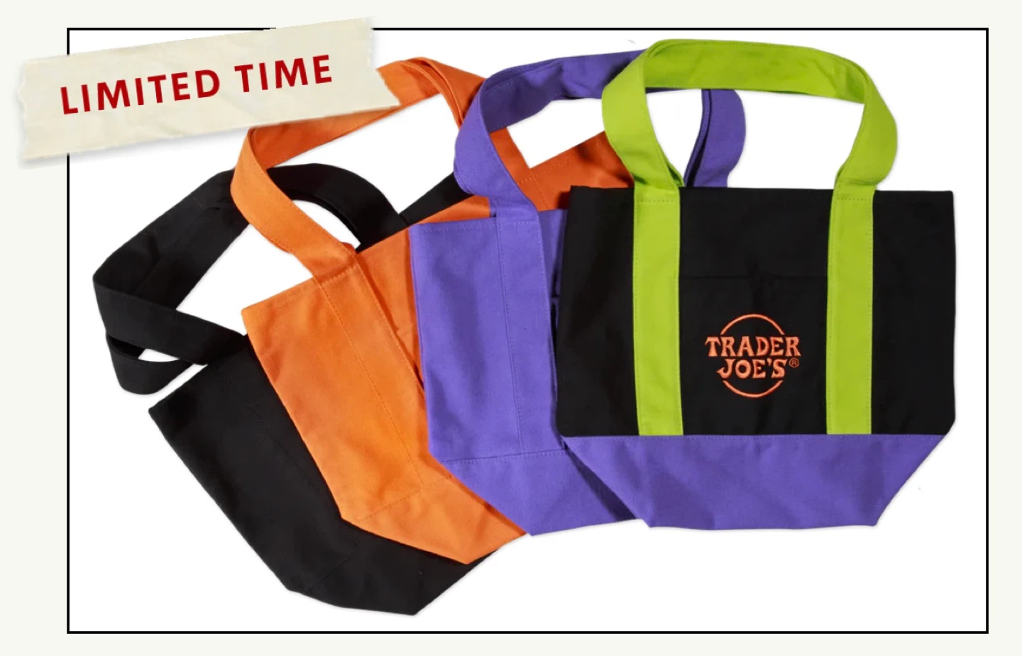 Trader Joe's Trick or Treat Canvas Tote Bags