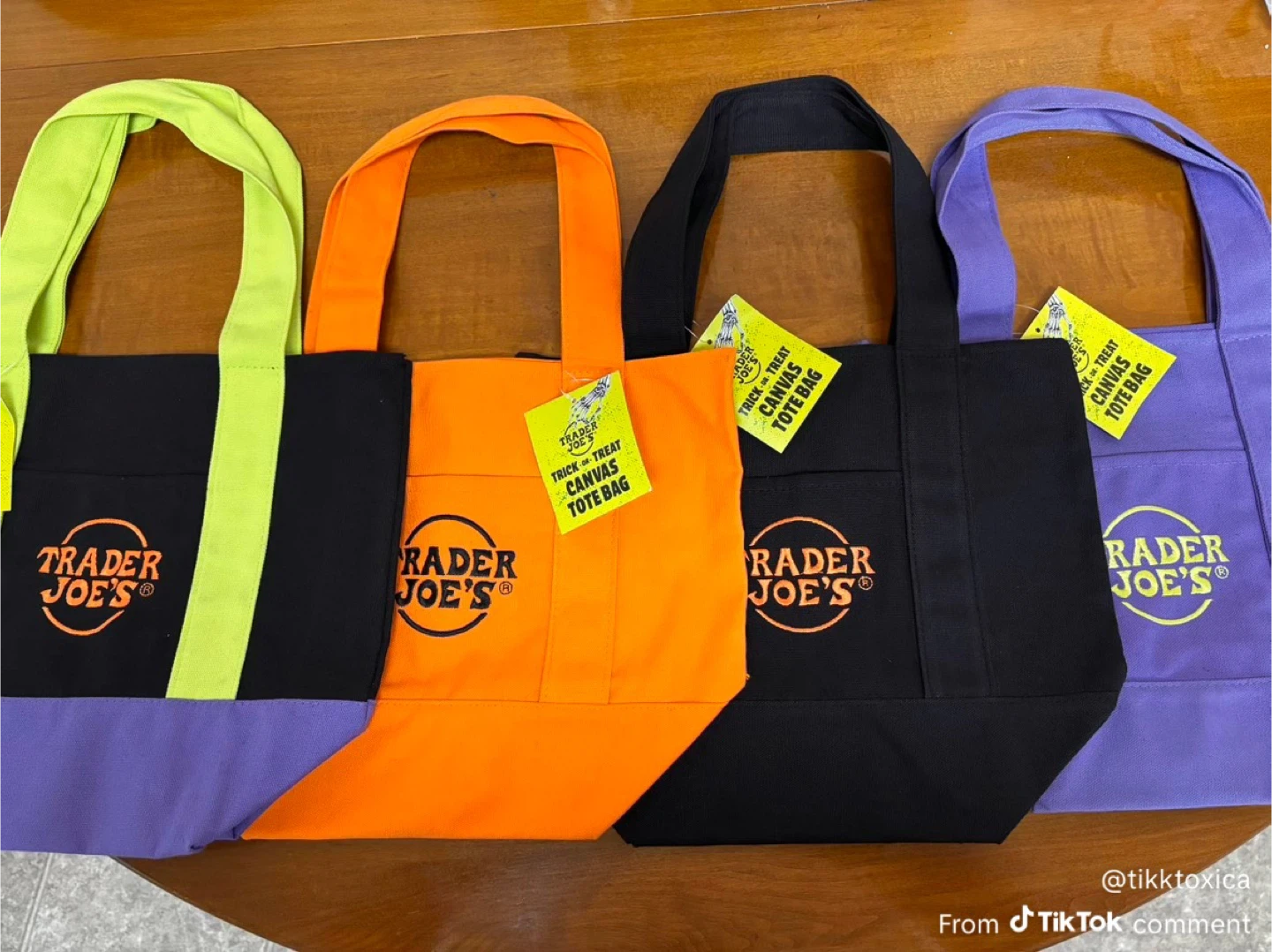 Trader Joe's Trick or Treat Canvas Tote Bags - photo 2