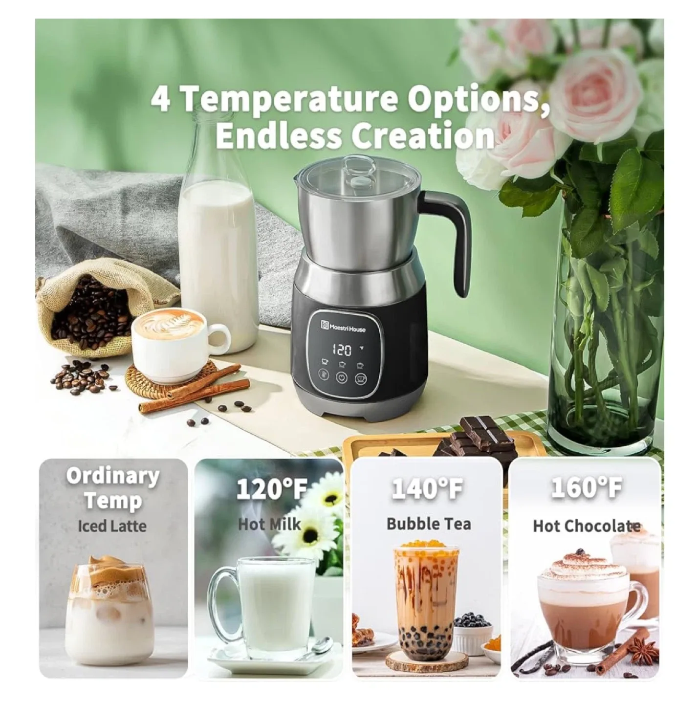 Maestri House Electric Milk Frother MMF-9304 image indicator(3)