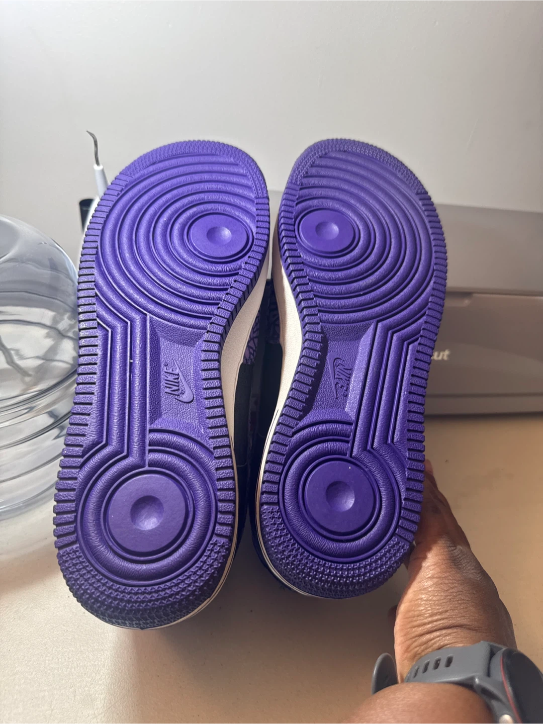 Nike Air Force 1 Low Purple Elephant Print Size 10.5 - photo 5