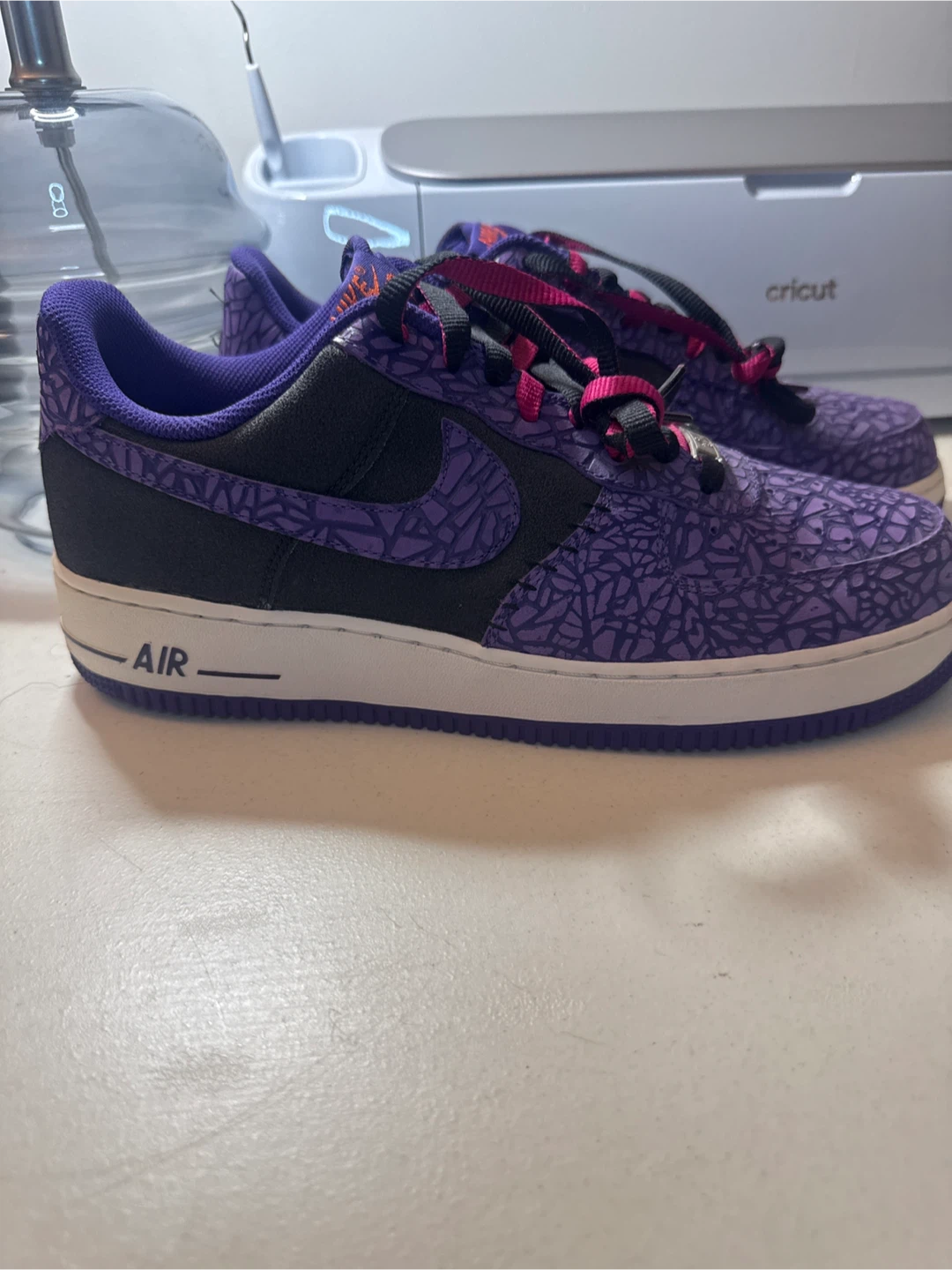 Nike Air Force 1 Low Purple Elephant Print Size 10.5 - photo 3