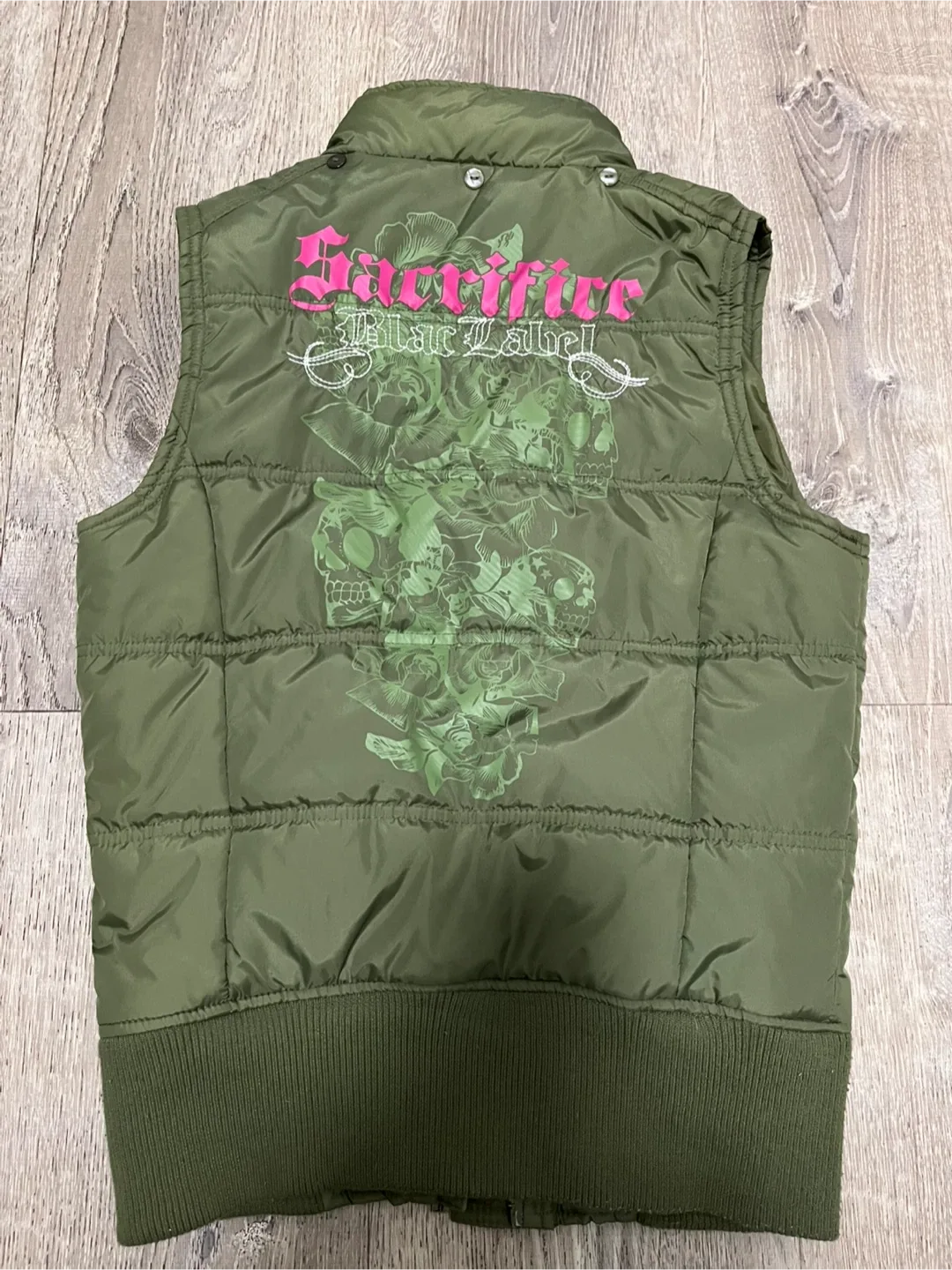 Blac Label Pink Olive Green Vest image indicator(2)