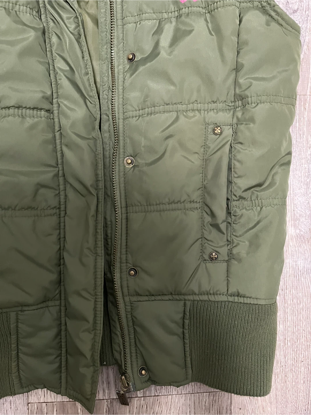 Blac Label Pink Olive Green Vest - photo 3
