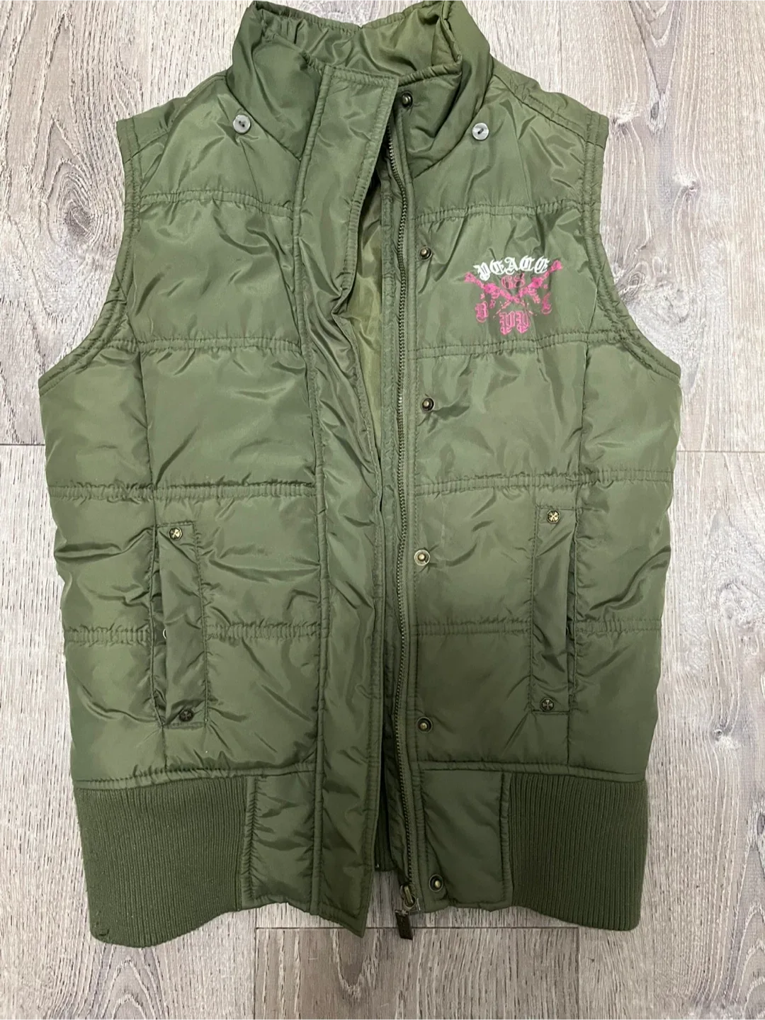 Blac Label Pink Olive Green Vest