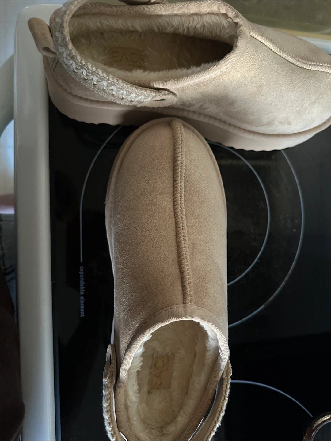 Women's Beige Platform Clogs Size 9
