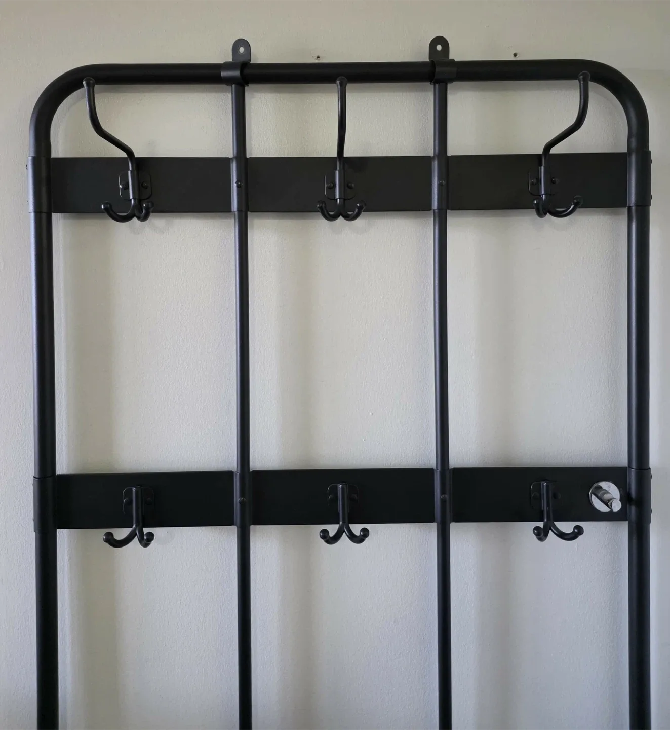 IKEA Hemnes Black Hallway Bench with Coat Rack image indicator(3)