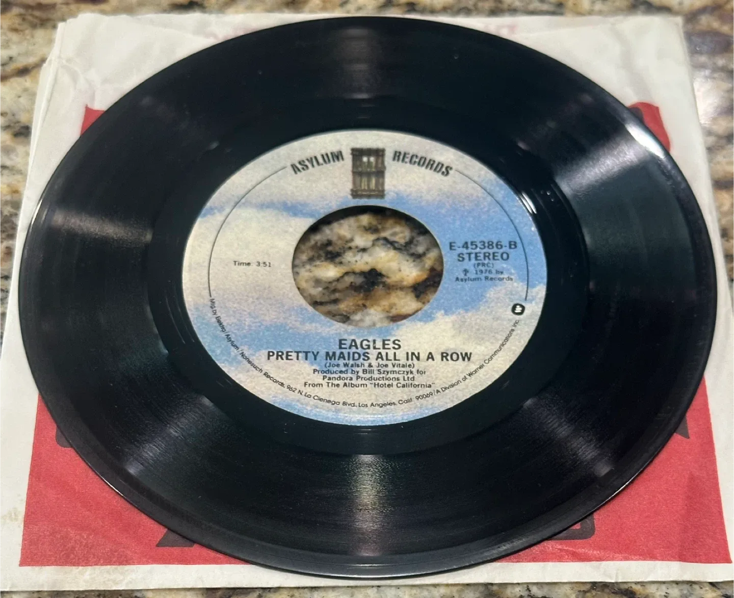 Eagles 7” 45 RPM Vinyl Record - Hotel California/Pretty Maids image indicator(2)
