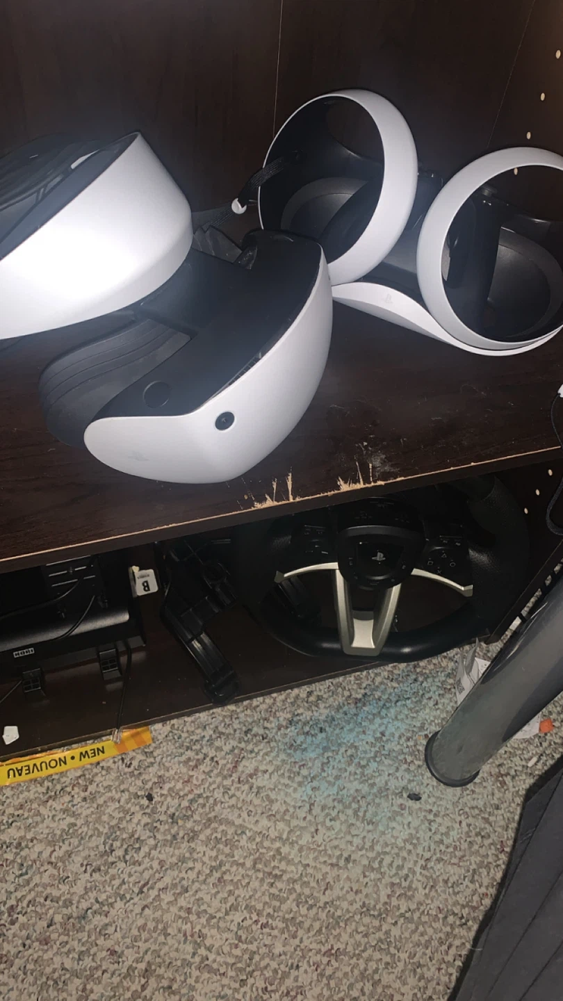 PlayStation VR2 Headset and Racing Wheel