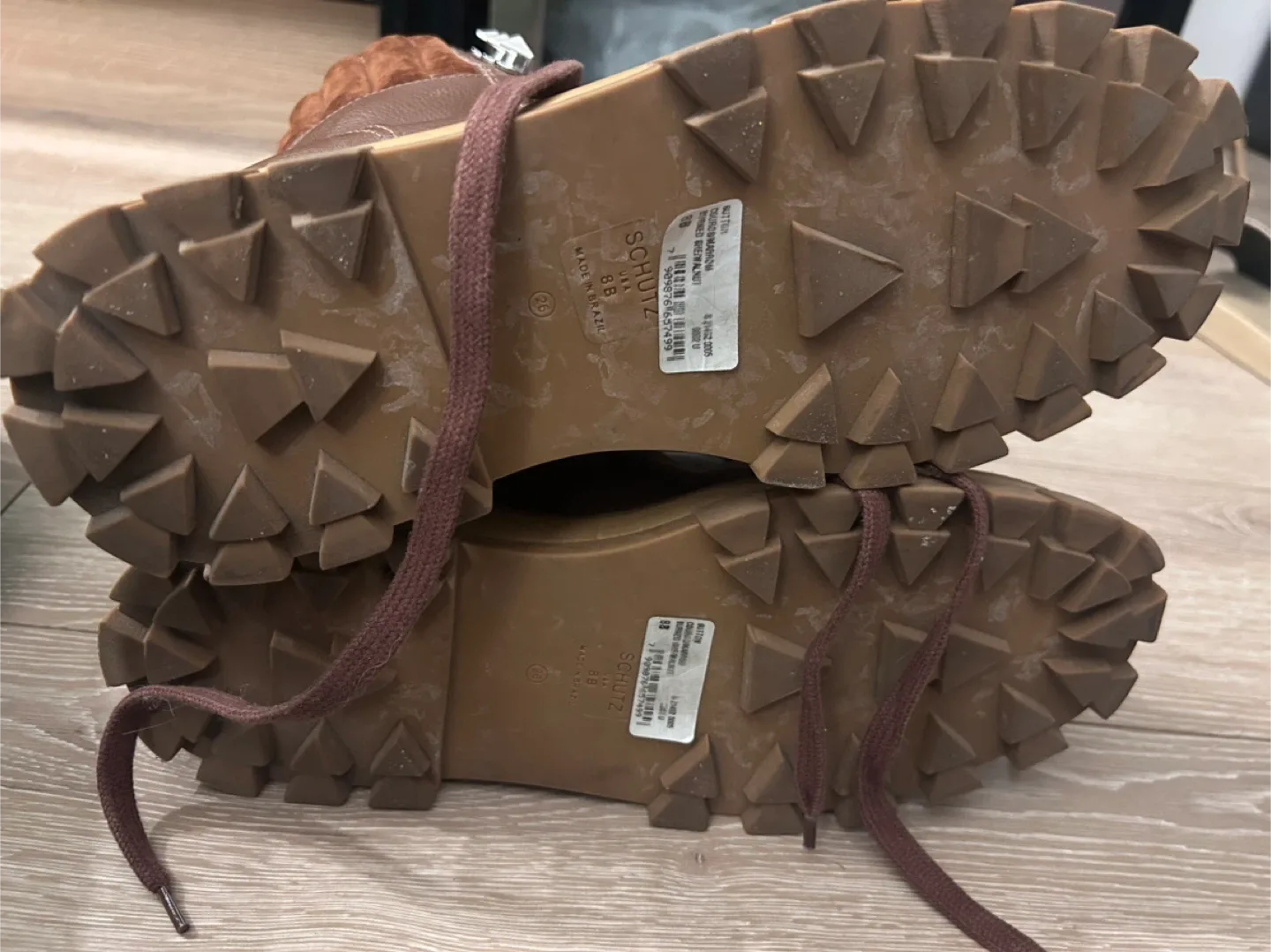 Schutz Button Boots - Brown, Size 8 image indicator(4)