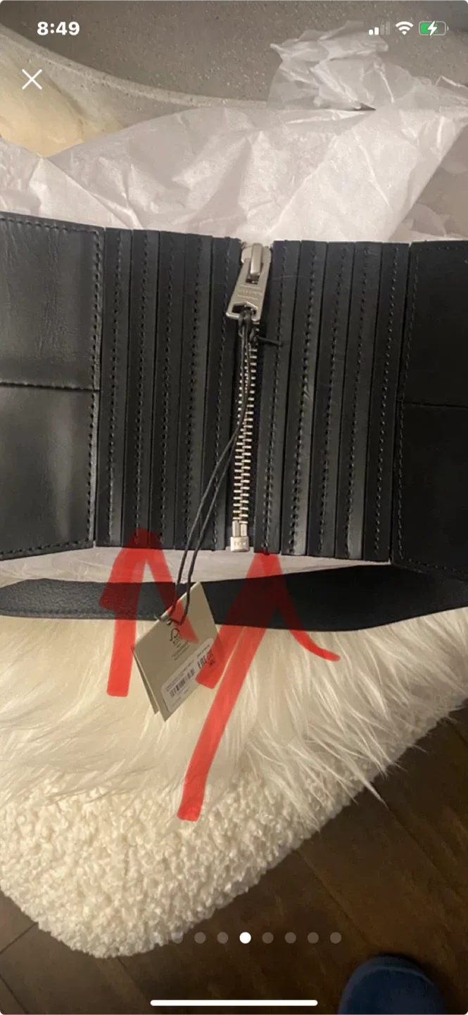 AllSaints Black Leather Corset Belt image indicator(10)