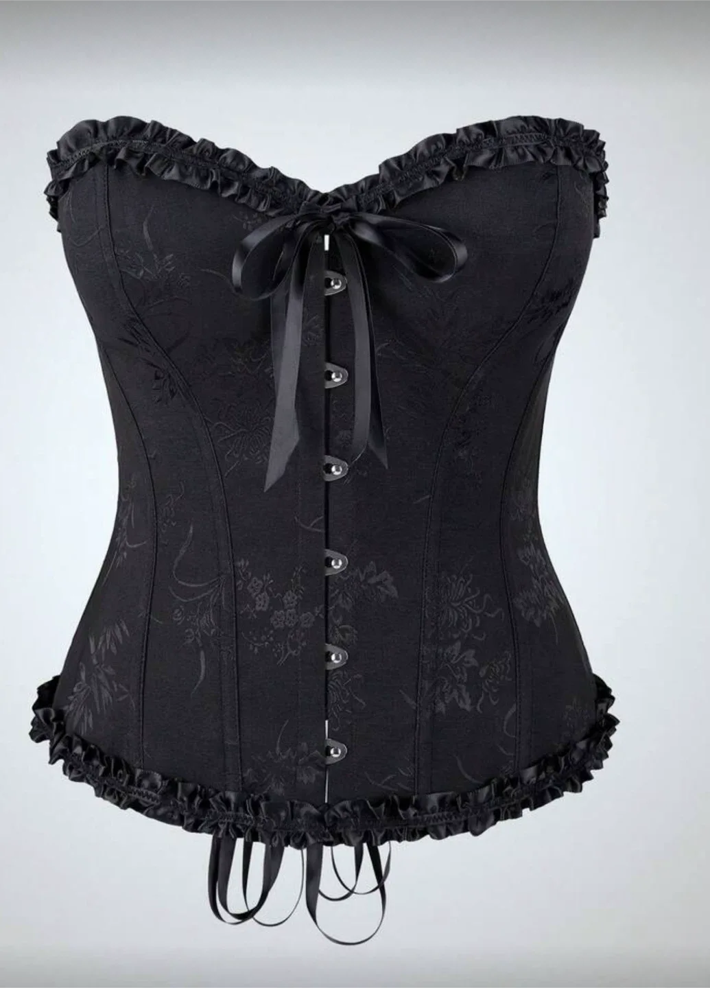 Black Corset with Ribbon Detail thumbnail