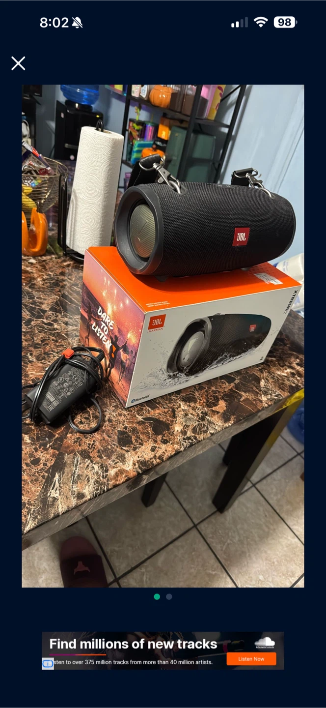 JBL Xtreme 2 Portable Bluetooth Speaker - Black