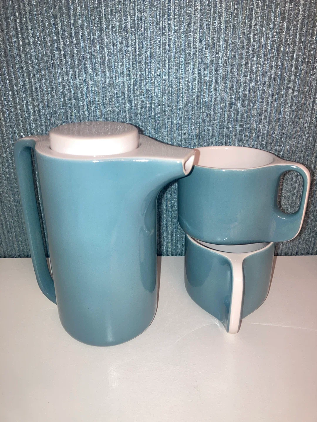 Mid Century Modern MCM retro inspired Coffee Pot & Cups Set image indicator(2)