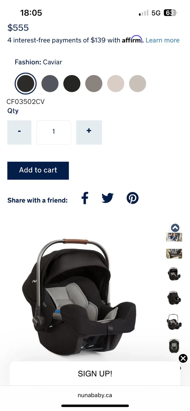 Nuna Pipa Lite LX Infant Car Seat - Caviar Black image indicator(2)
