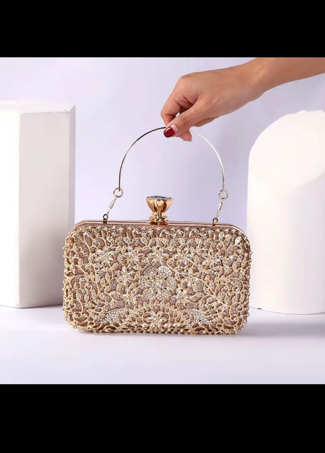 Gold Embellished Clutch Bag - New image indicator(2)