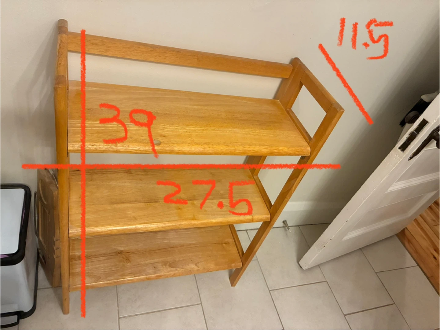 Wooden 3-Tier Shelf - photo 2