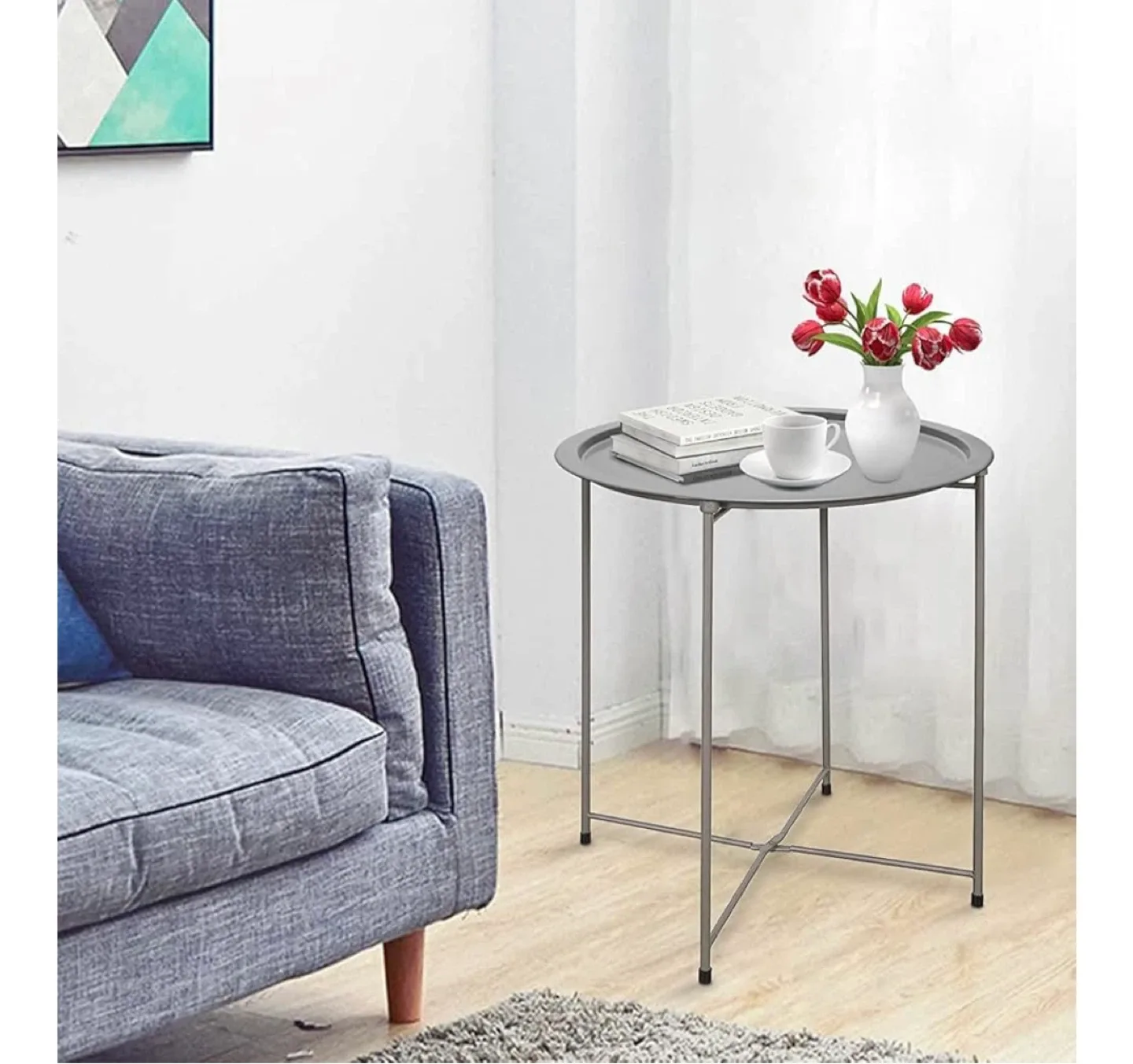 Round Metal Side Table thumbnail