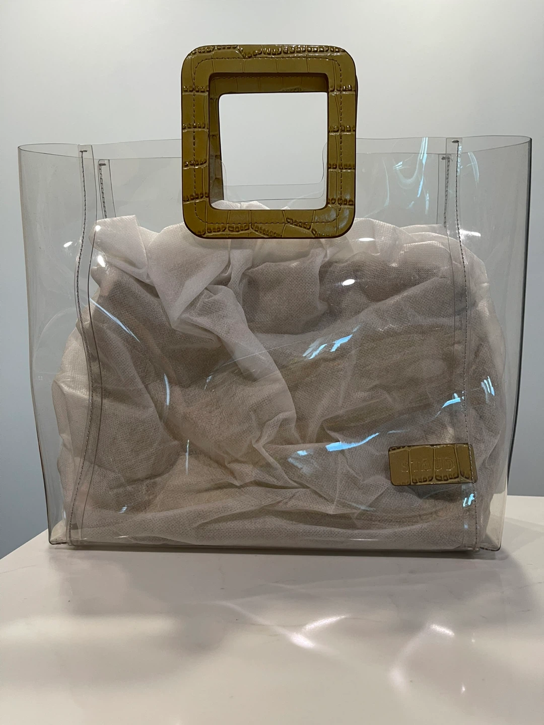 Staud PVC & Crocodile Embossed Leather Shirley Bag - photo 3