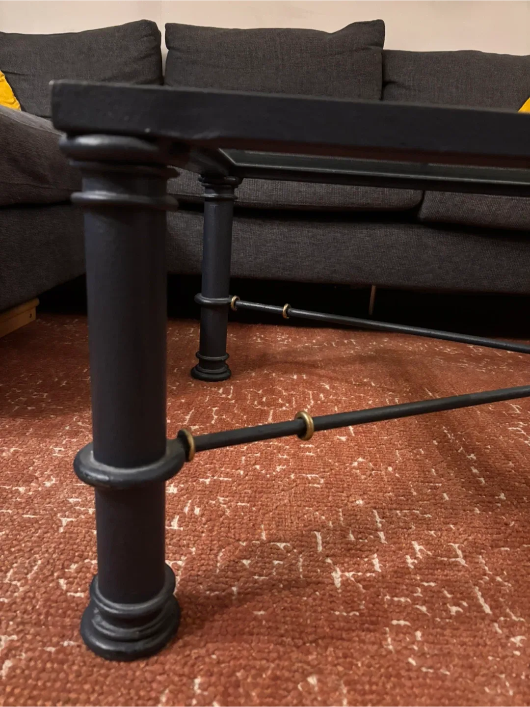 Coffee table - blue and gold metal image indicator(5)