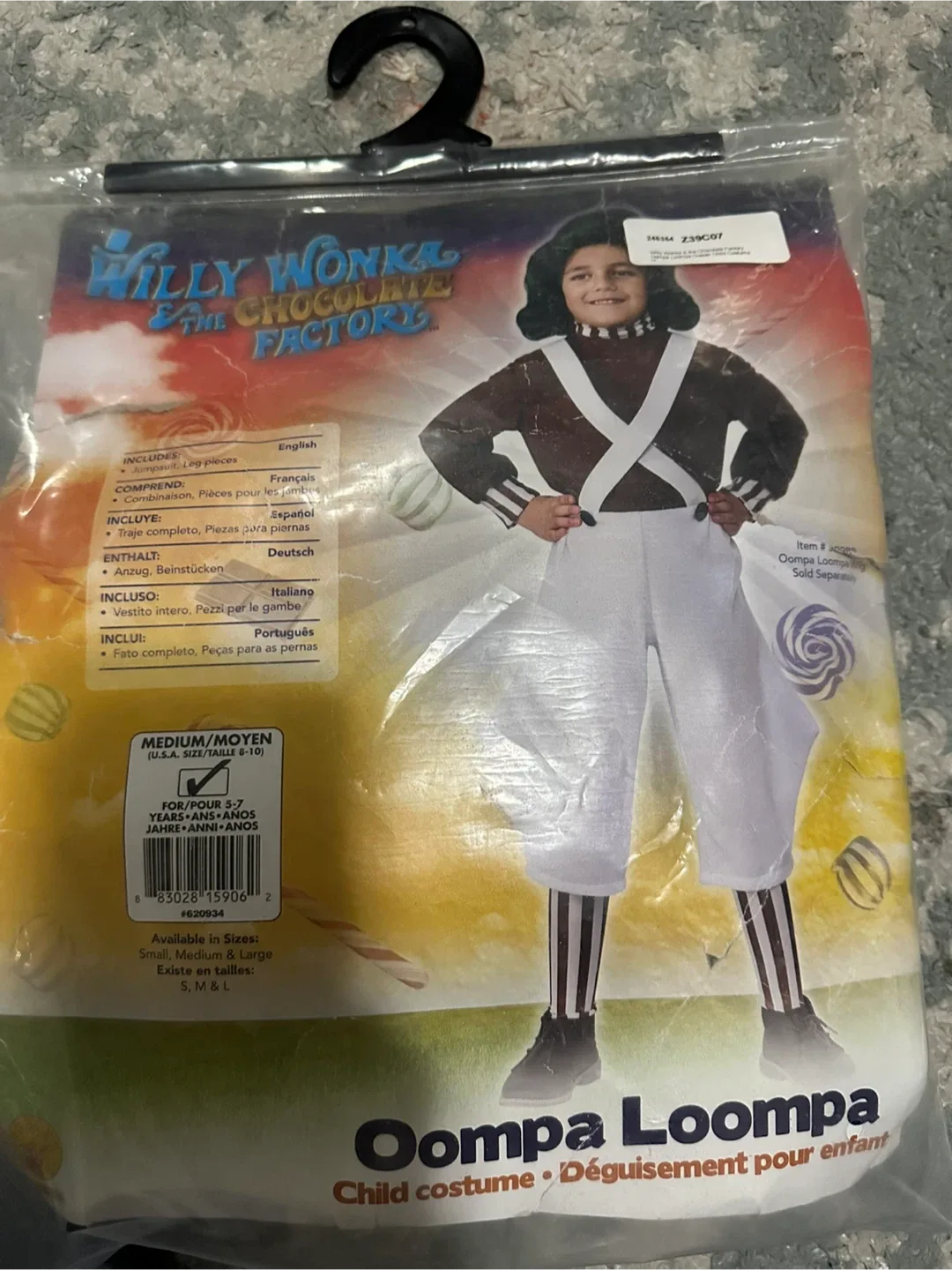 Willy Wonka Oompa Loompa Costume - Size M (8-10) image indicator(2)