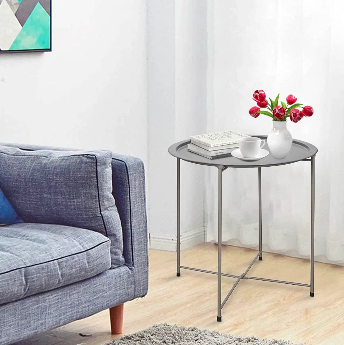 Folding Round Side Table thumbnail