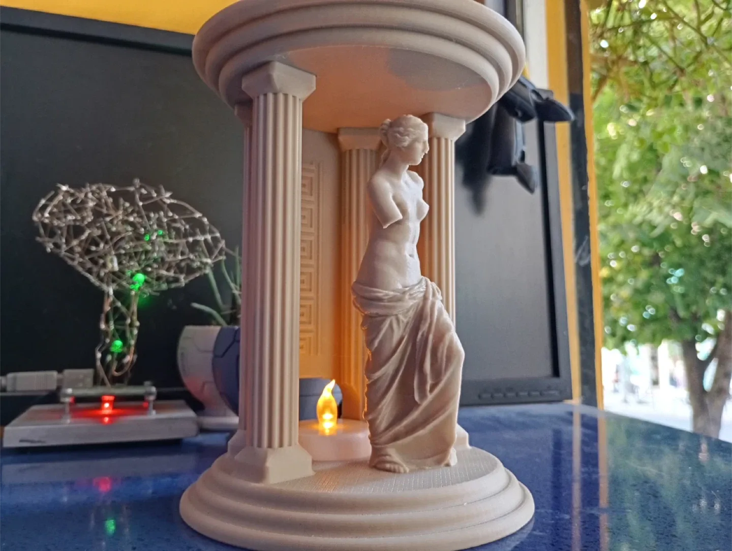 aphrodite godness greek temple tealight decoration image indicator(5)