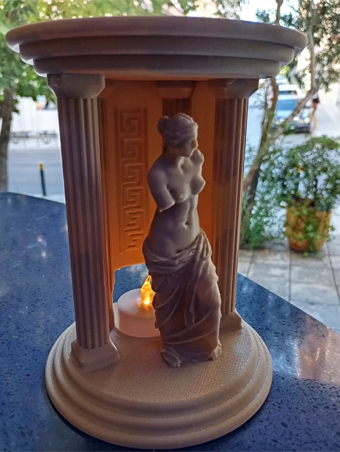 aphrodite godness greek temple tealight decoration image indicator(2)