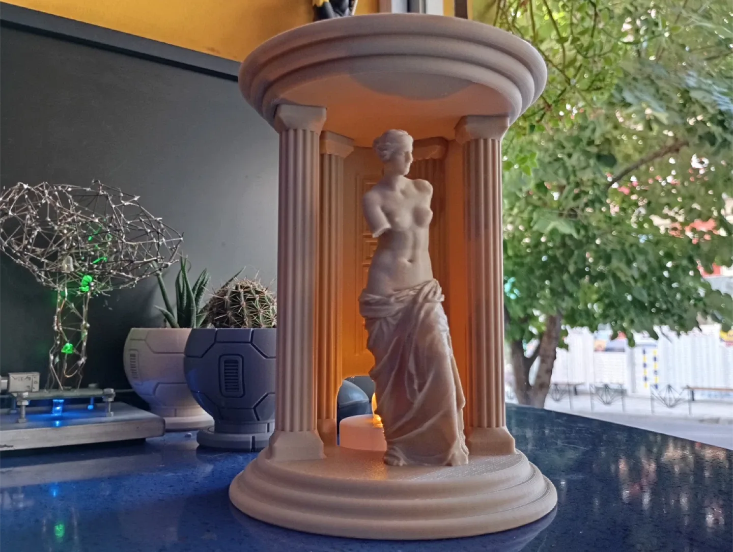 aphrodite godness greek temple tealight decoration image indicator(7)