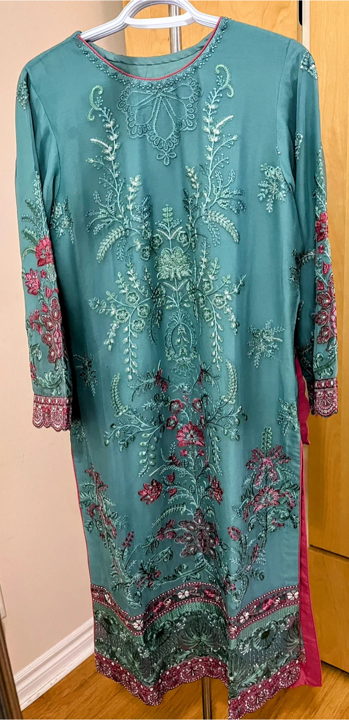 Chiffon 3pc Party Wear - photo 4