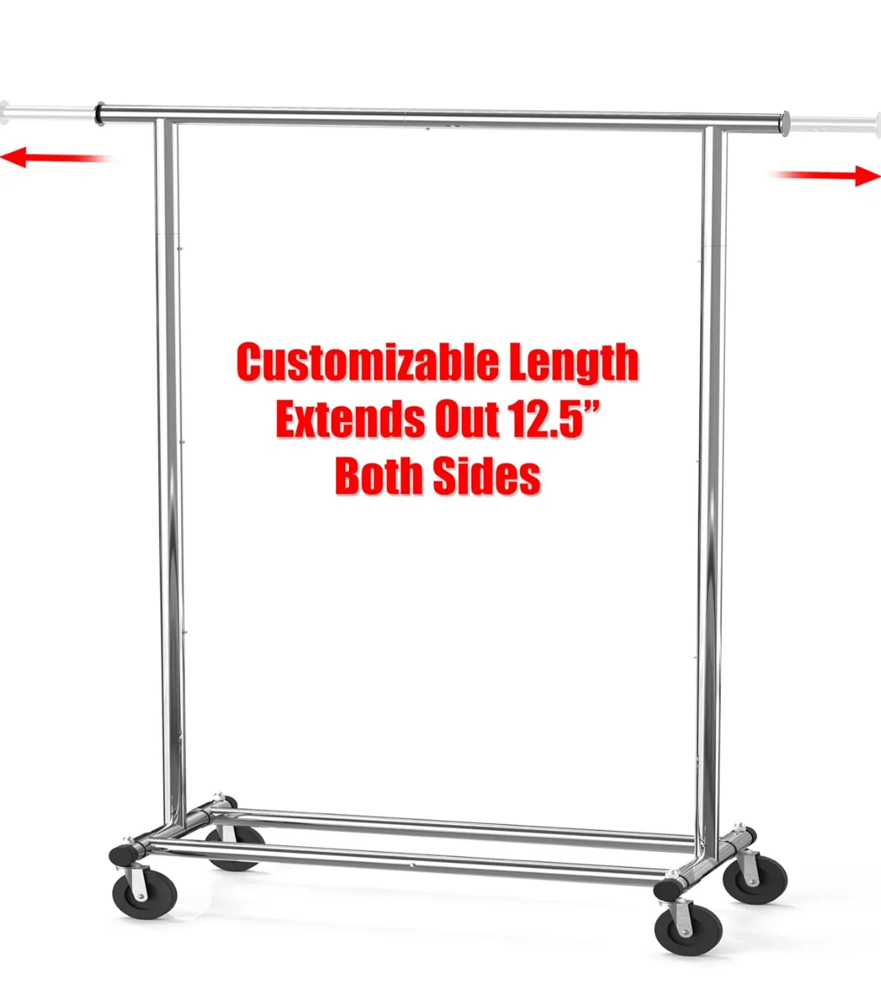 Rolling Garment Rack - Adjustable & Extendable image indicator(4)