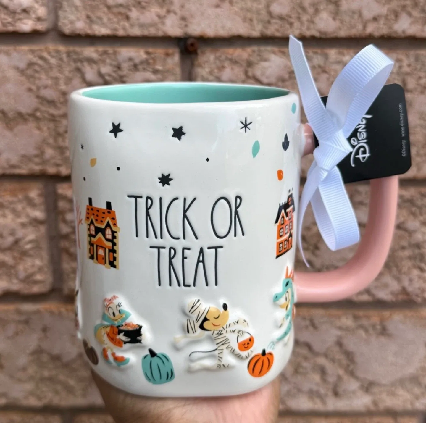 New Rae Dunn Disney Mickey Mouse “Trick Or Treat” Halloween Mug thumbnail