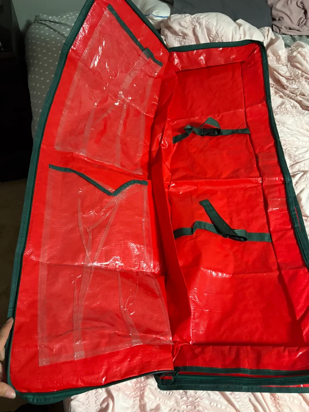 Christmas wrap Storage Bag - Red & Green image indicator(2)