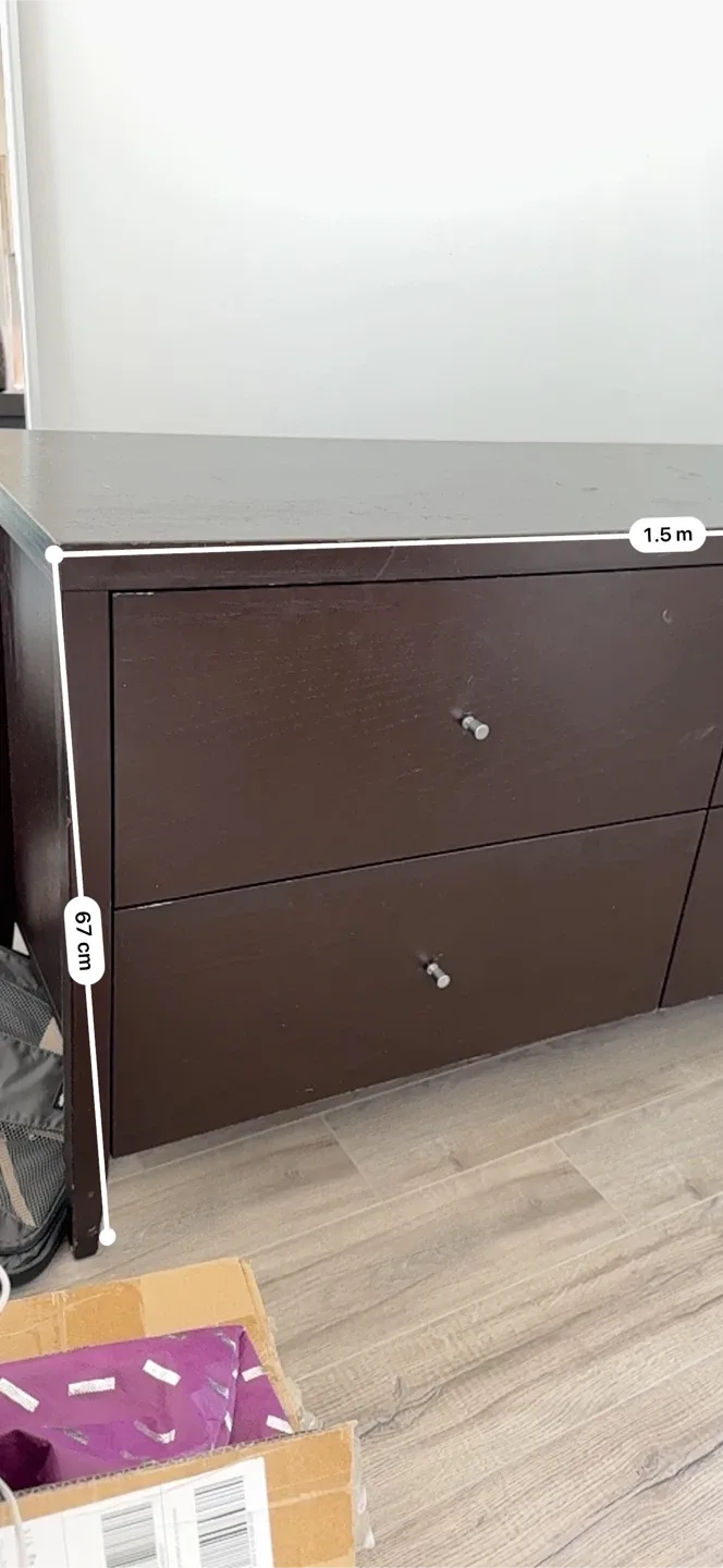 Dark Brown Wooden Dresser (1.5m wide) image indicator(5)