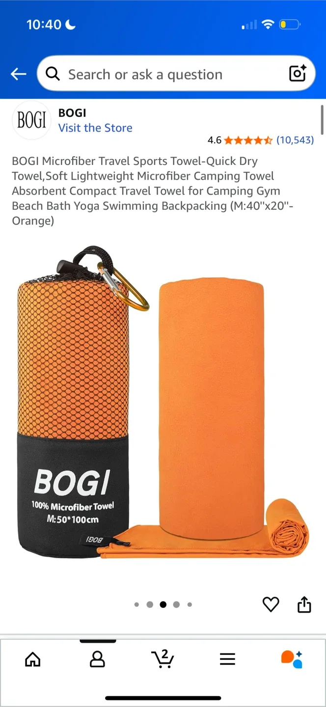 Small Microfiber Travel Towel image indicator(3)