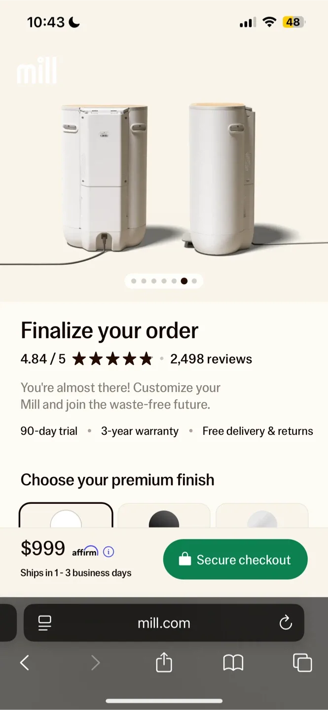 The Mill Kitchen Food Composter image indicator(8)