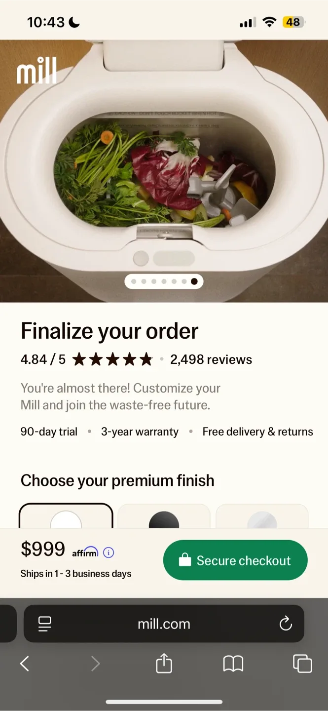 The Mill Kitchen Food Composter image indicator(6)