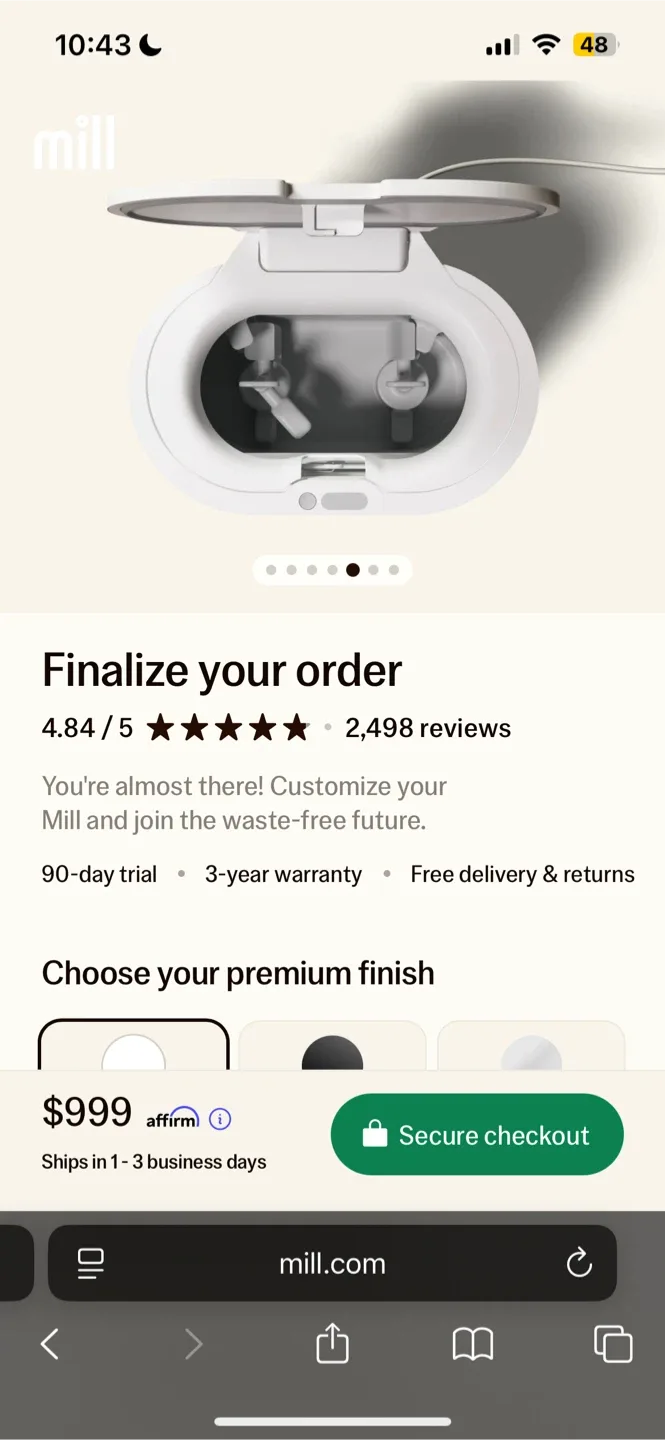 The Mill Kitchen Food Composter image indicator(9)