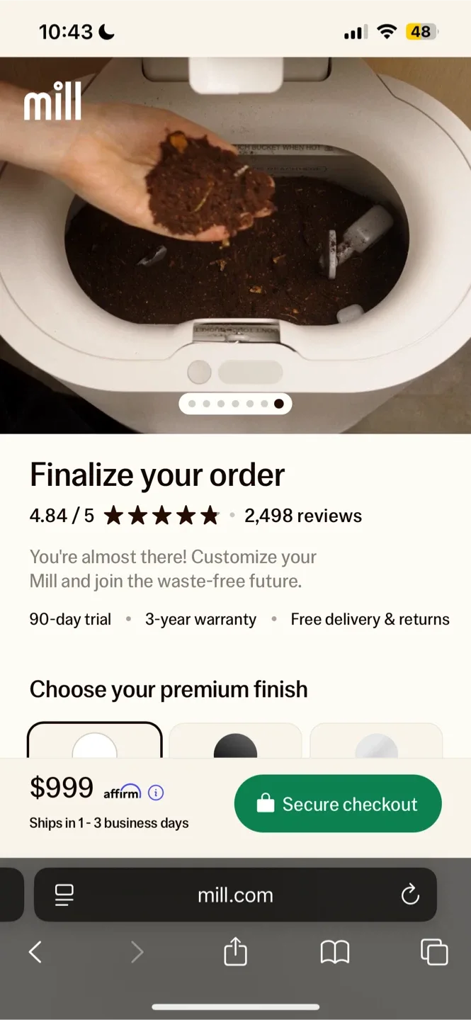 The Mill Kitchen Food Composter image indicator(7)