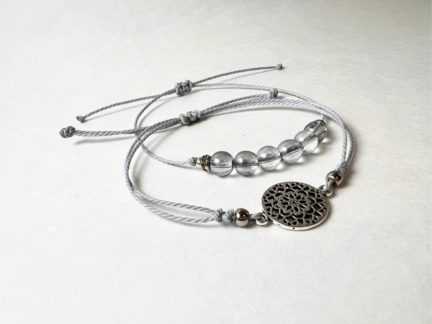 Handmade Beaded & Metal Charm Bracelets - Set of 3 - photo 2