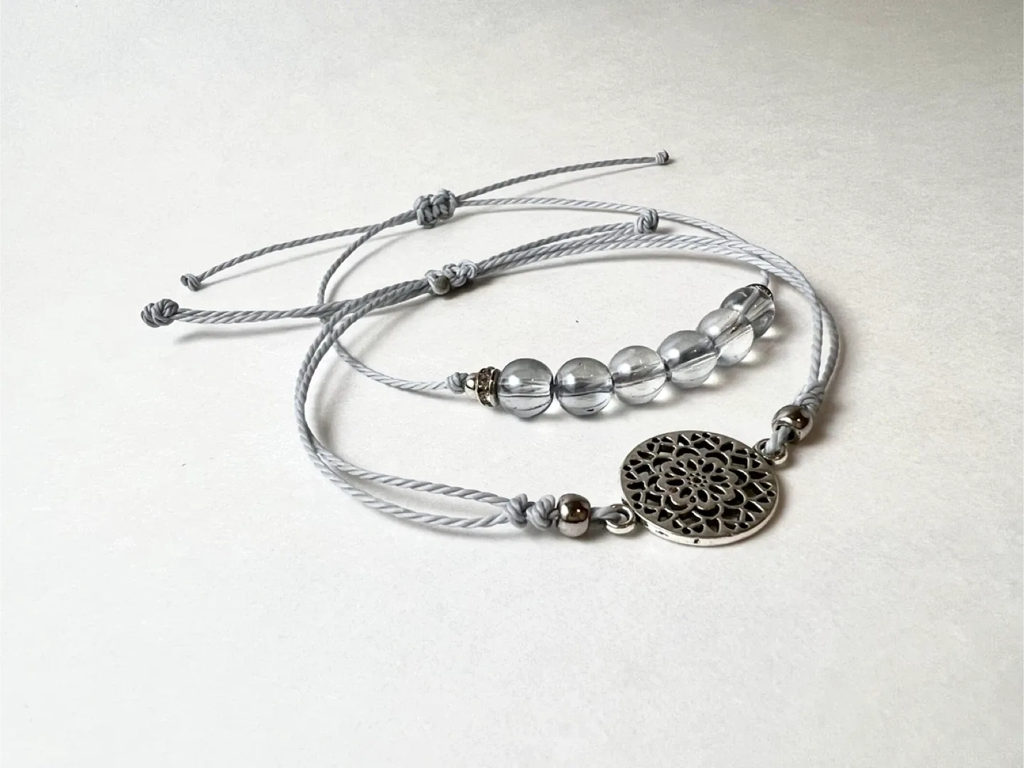 Handmade Beaded & Metal Charm Bracelets - Set of 3 image indicator(2)