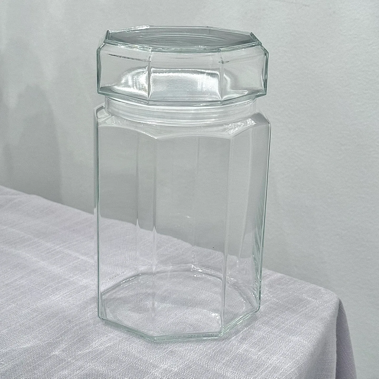 Vintage glass octagon canisters (see prices) image indicator(4)
