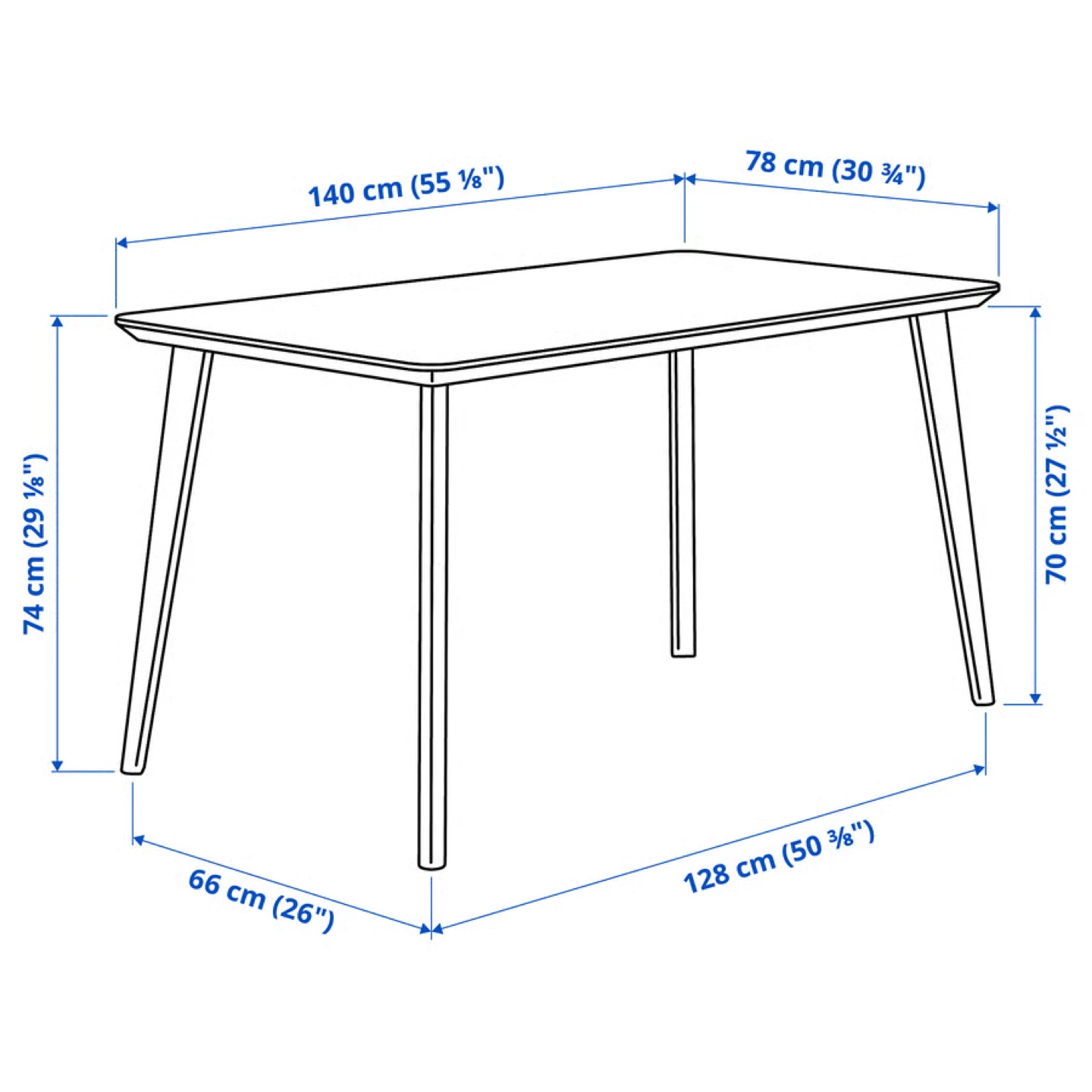 IKEA Lisabo Dining Table - 55 1/8x30 3/4" - photo 4