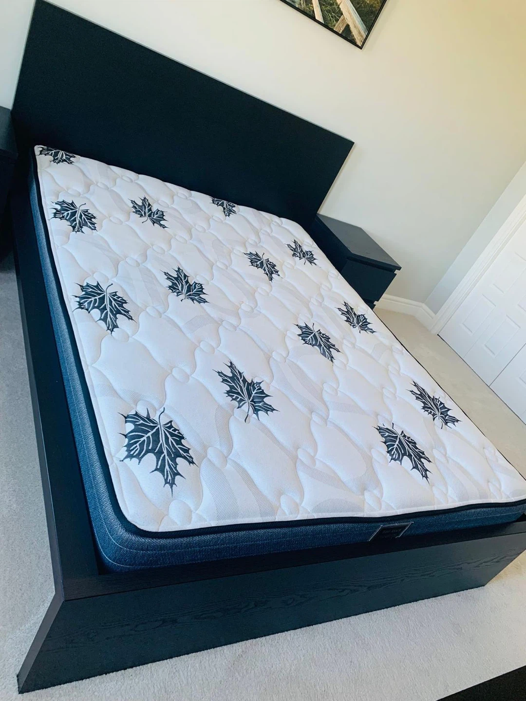 Mattress with Maple Leaf Pattern