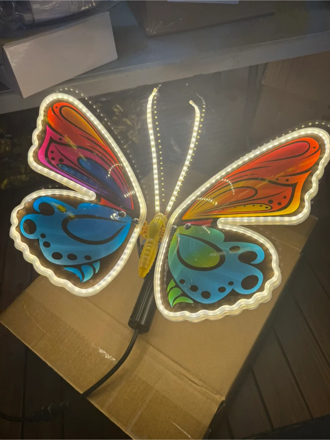 🧡 Butterfly LED Neon Sign Light up plug 🔌 in decoration image indicator(5)