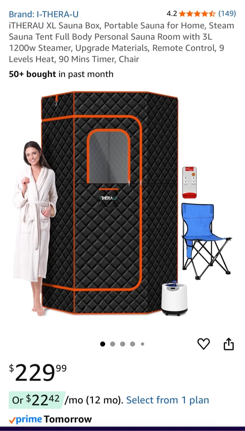 iTHERAU XL Portable Steam Sauna - New! image indicator(3)