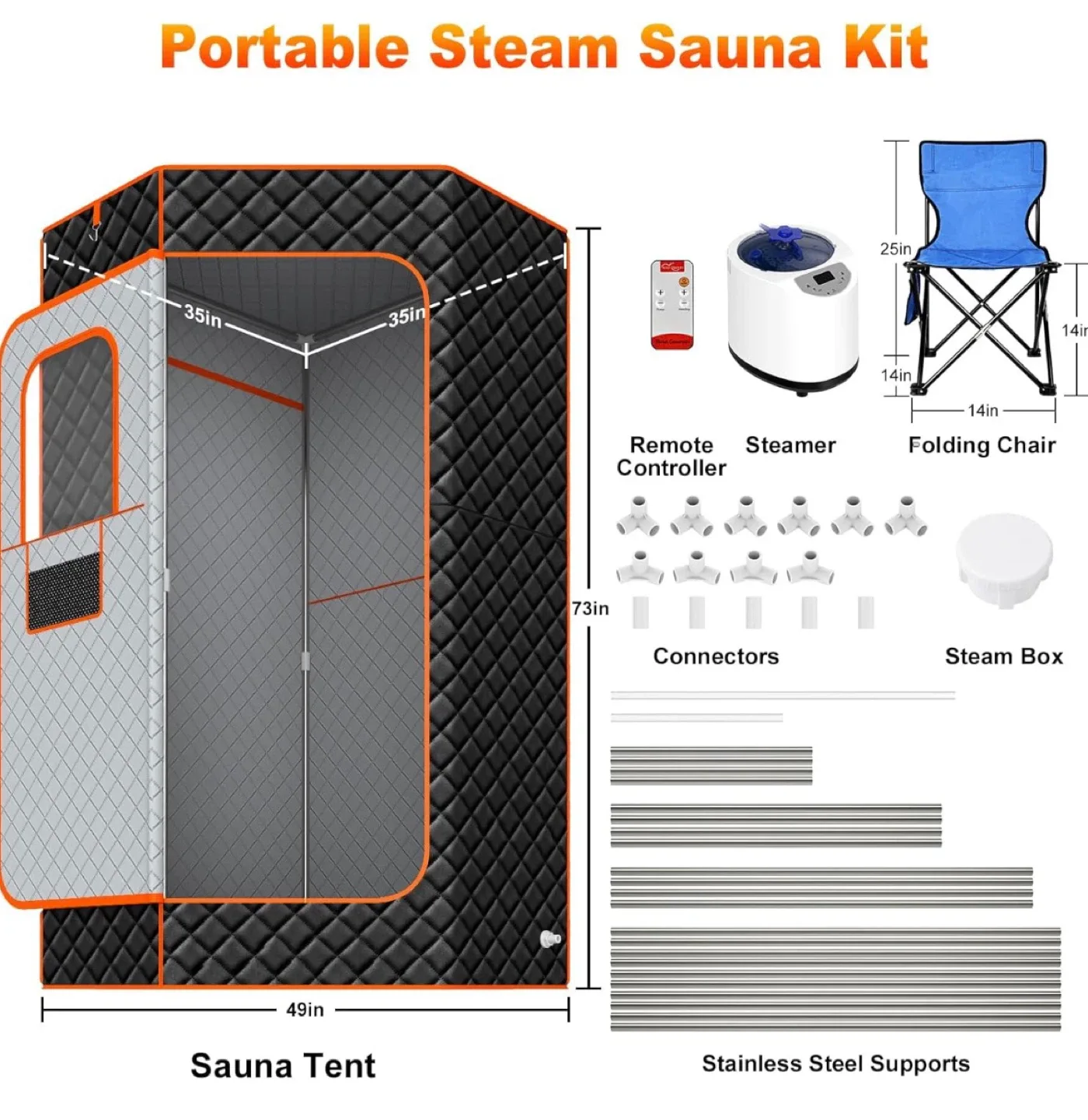iTHERAU XL Portable Steam Sauna - New! image indicator(6)