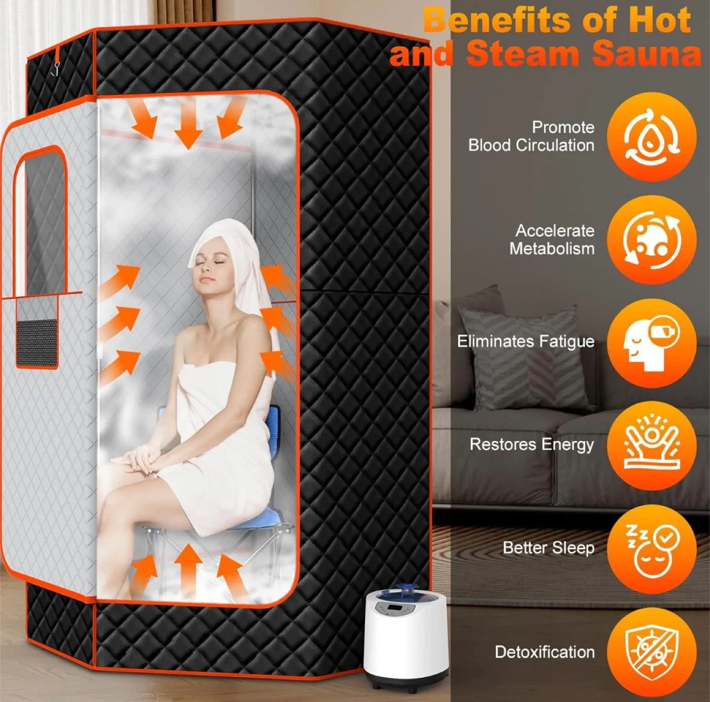 iTHERAU XL Portable Steam Sauna - New! image indicator(5)